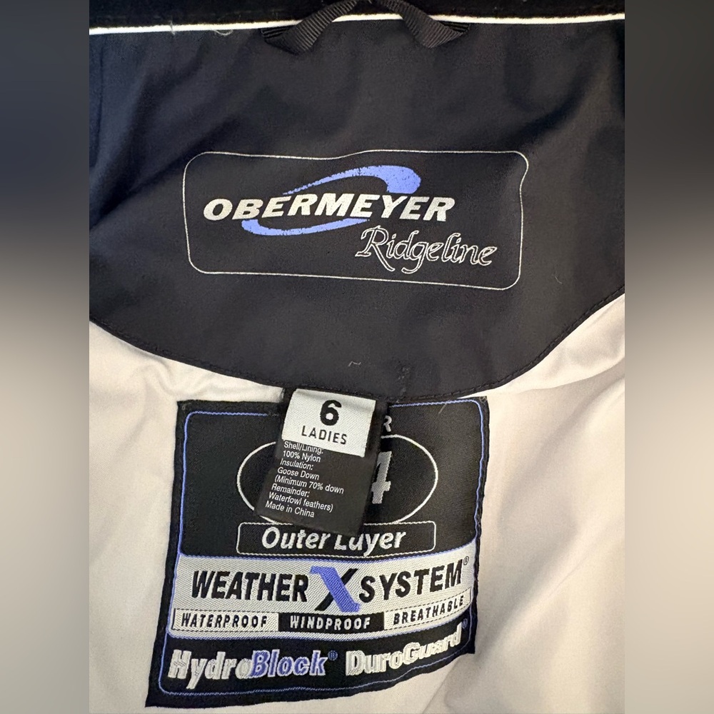 Obermeyer Ridgeline X4 Outer Layer Weather X System White/Black Size 6 - Picture 11 of 16